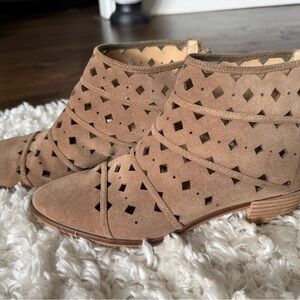 Michael Kors Brown Cutout Ankle Booties